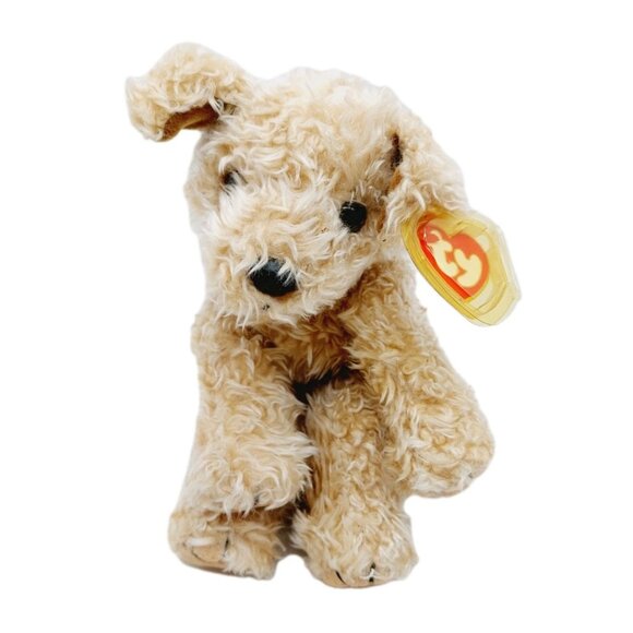 Ty Classic Taffy Terrier Puppy Dog Plush 9” Floppy Stuffed Animal 1997 Brown - Picture 1 of 8